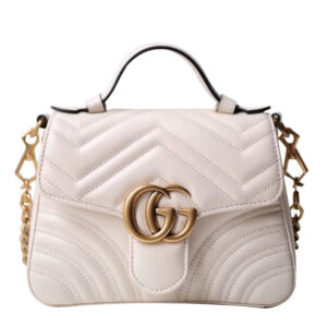 Gucci GG Marmont mini top handle bag 547260 White