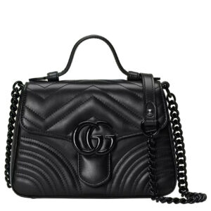 Gucci GG Marmont Mini Top Handle Bag Black