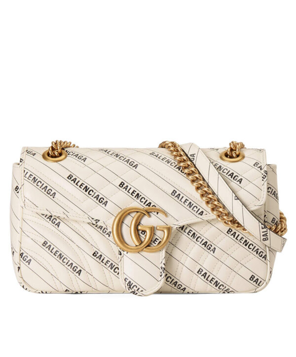 Gucci Hacker Project small GG Marmont bag 443497 Cream