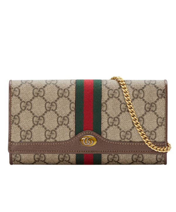 Gucci Ophidia GG chain wallet 546592 Dark Coffee