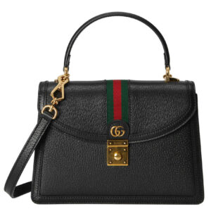 Gucci Ophidia Small Top Handle Bag With Web 652683 Black