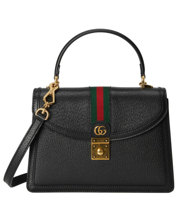 Gucci Ophidia Small Top Handle Bag With Web 652683 Black