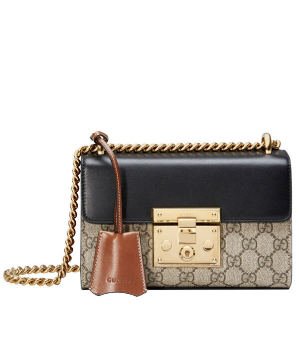 Gucci Padlock Small GG Shoulder Bag 409487 Black