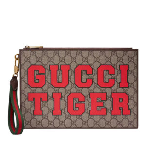 Gucci Tiger Pouch 688378 Dark Coffee