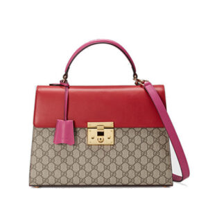 Gucci Padlock Signature Top Handle Red