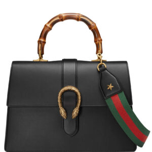 Gucci Women's Dionysus Leather Top Handle Bag 421999 Black