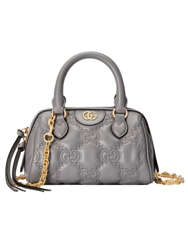 Gucci GG Matelasse Leather Mini Bag 702251 Gray