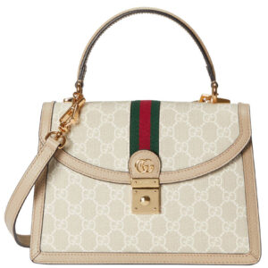 Gucci Ophidia Small GG Top Handle Bag Cream