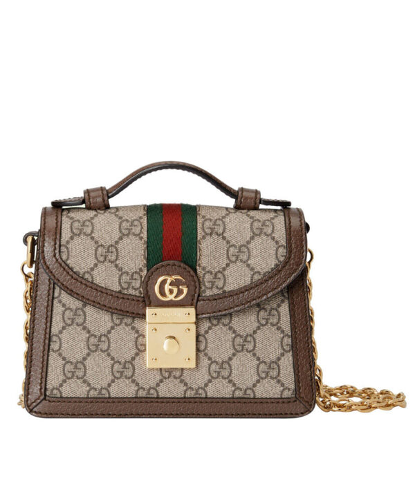 Gucci Ophidia GG Mini Shoulder Bag Dark Coffee