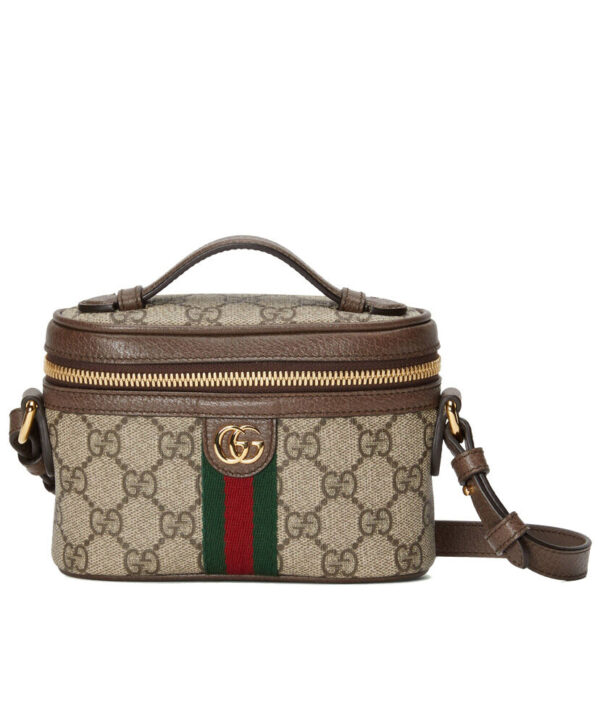 Gucci Ophidia GG Top Handle Mini Bag 699532 Dark Coffee