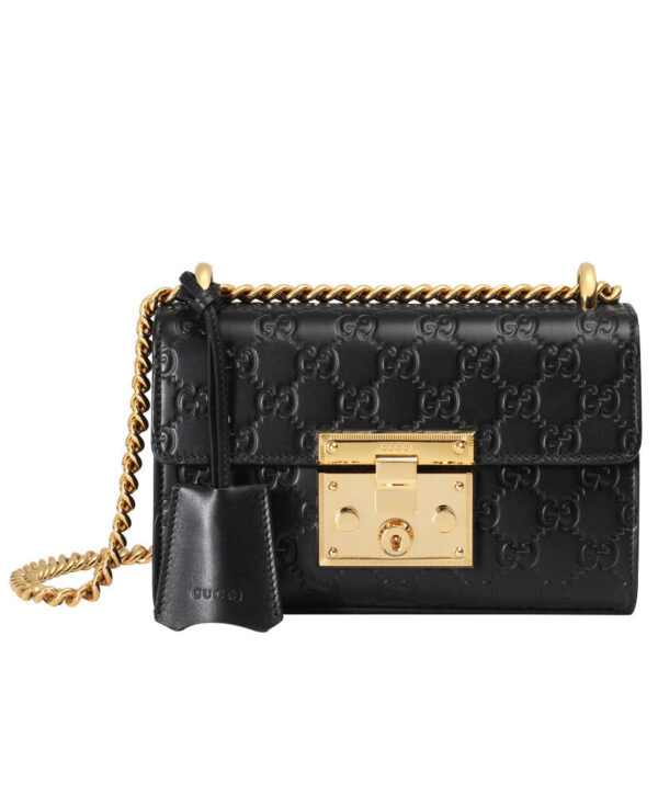 Gucci Padlock Signature Shoulder Bag 409487 Black