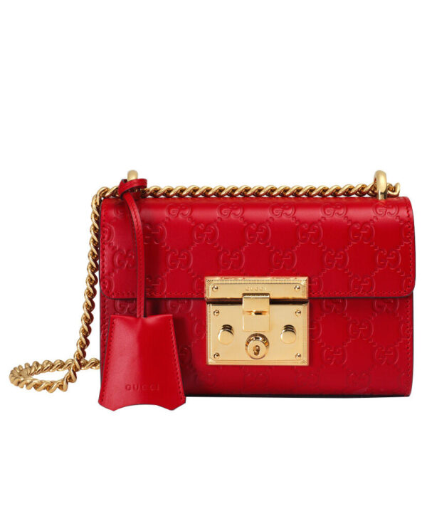 Gucci Padlock Signature Shoulder Bag 409487 Red