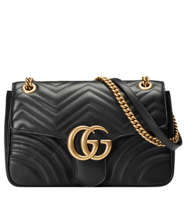 Gucci GG Marmont Matelasse Shoulder Bag 443496 Black