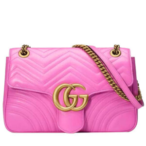 Gucci GG Marmont Matelasse Shoulder Bag 443496 Peachblow