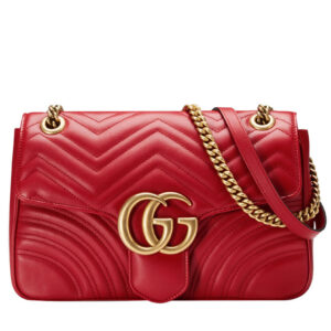 Gucci GG Marmont Matelasse Shoulder Bag 443496 Red