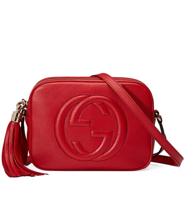 Gucci Soho small leather disco bag 308364 Red