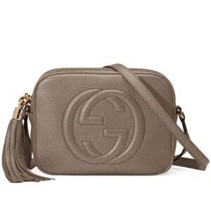 Gucci Soho small leather disco bag 308364 Silver Gray