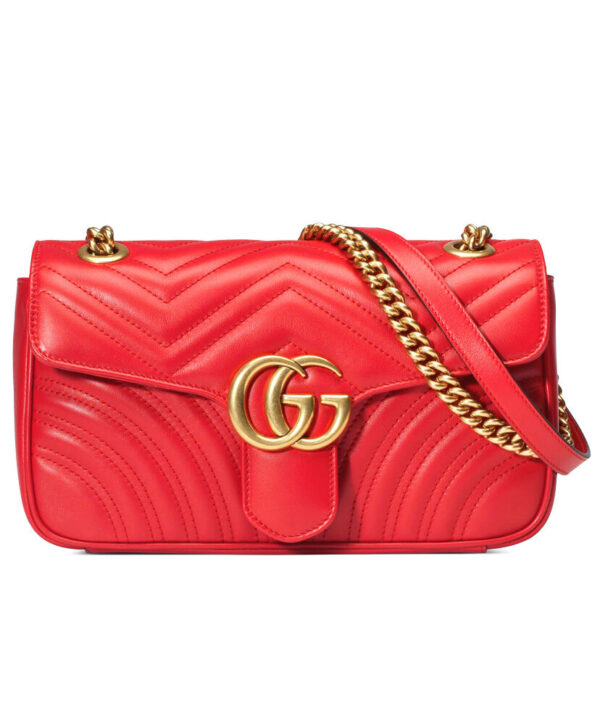 Gucci GG Marmont Matelasse Mini Bag 443497 Red