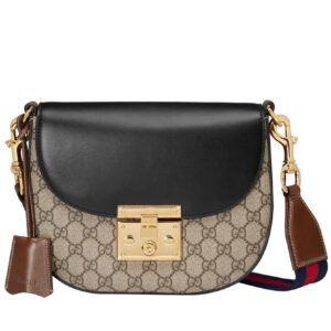 Gucci Padlock GG Supreme Shoulder Bag 453189 Black