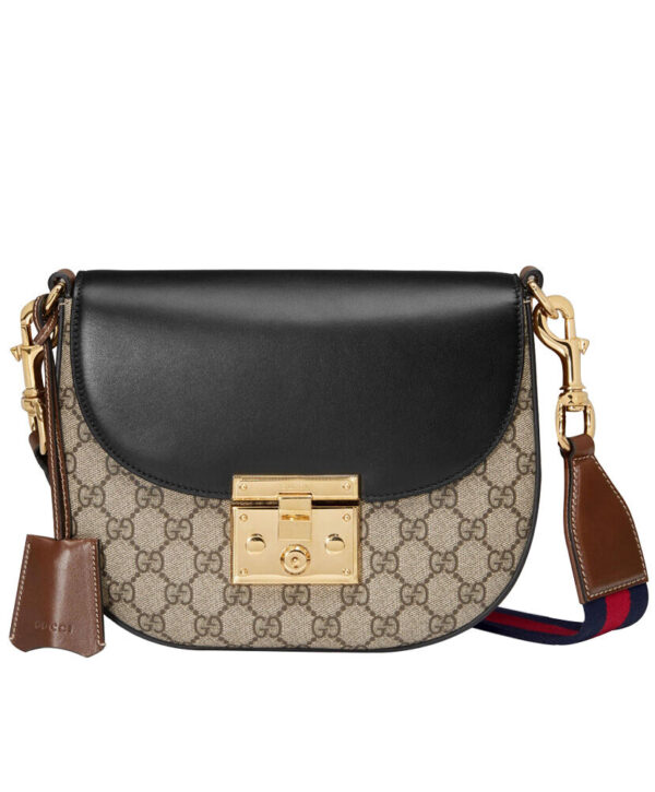 Gucci Padlock GG Supreme Shoulder Bag 453189 Black