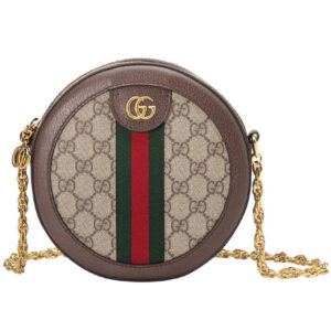 Gucci Ophidia mini GG round shoulder bag 550618 Dark Coffee