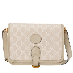 Gucci Mini Shoulder Bag With Interlocking G Cream