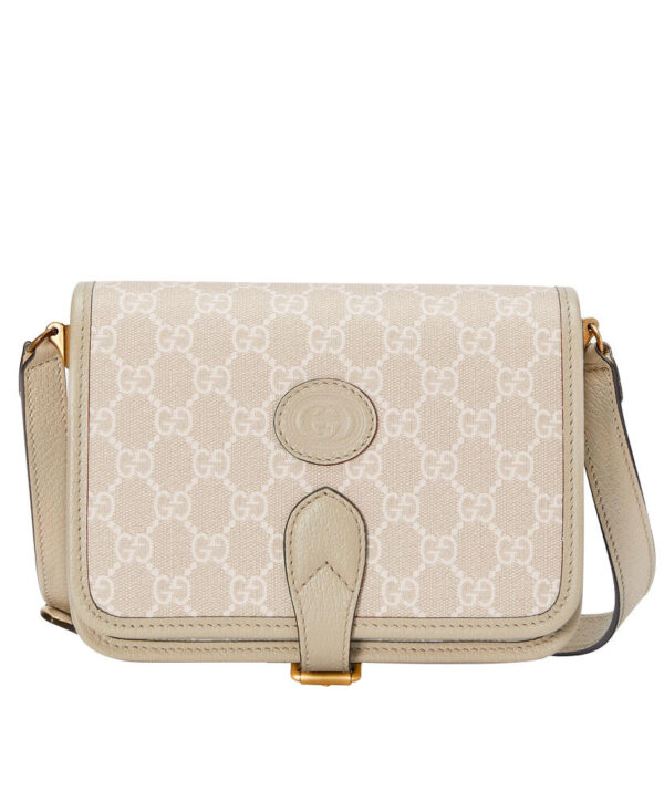 Gucci Mini Shoulder Bag With Interlocking G Cream