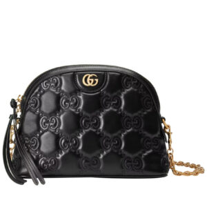 Gucci Matelasse Leather Shoulder Bag 702229 Black