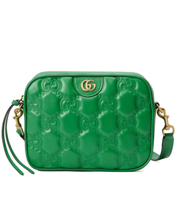 Gucci GG Matelasse Leather Shoulder Bag 702234 Green