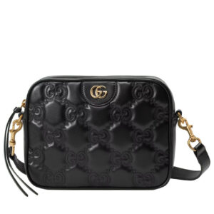 Gucci GG Matelasse Leather Shoulder Bag 702234 Black