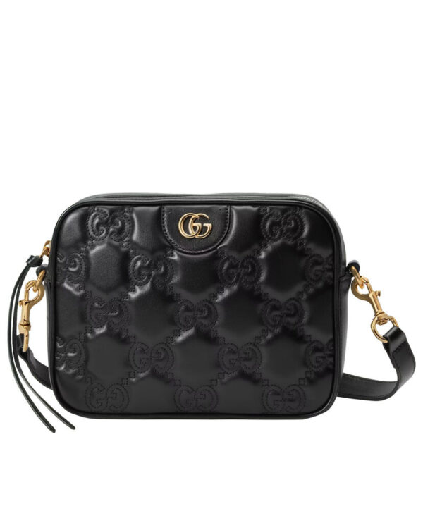 Gucci GG Matelasse Leather Shoulder Bag 702234 Black