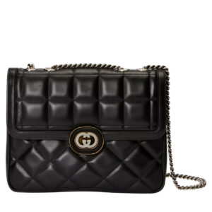 Gucci Deco Small Shoulder Bag 740834 Black