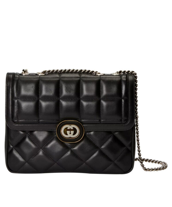 Gucci Deco Small Shoulder Bag 740834 Black