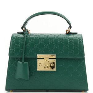 Gucci Padlock small Gucci Signature top handle bag 453188 Green