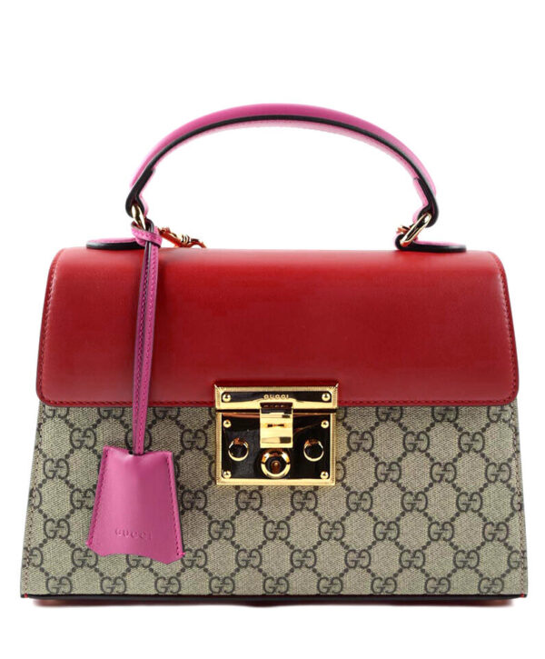 Gucci Padlock small GG top handle bag 453188 Red