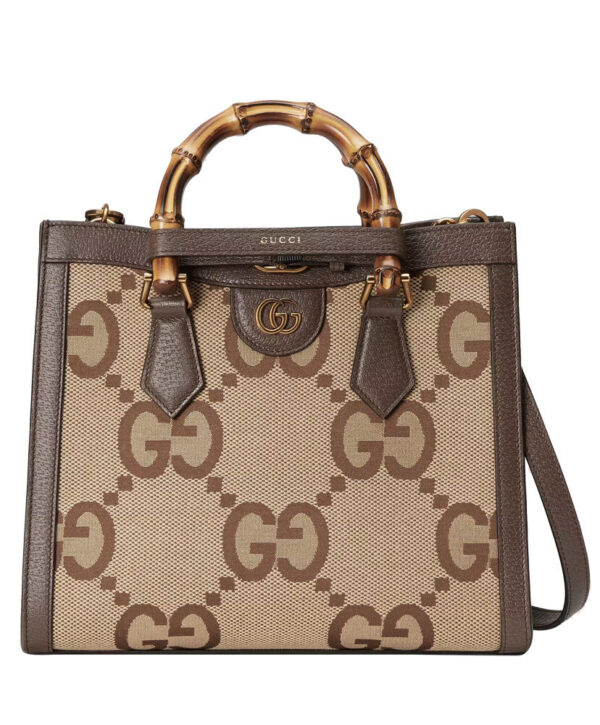 Gucci Diana Jumbo GG Small Tote Bag 660195 Brown