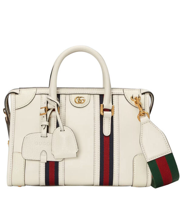 Gucci Small Canvas Top Handle Bag 715772 White