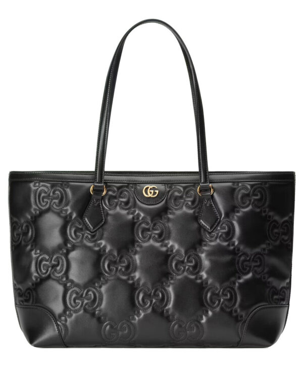 Gucci GG Matelasse Leather Medium Tote 631685 Black