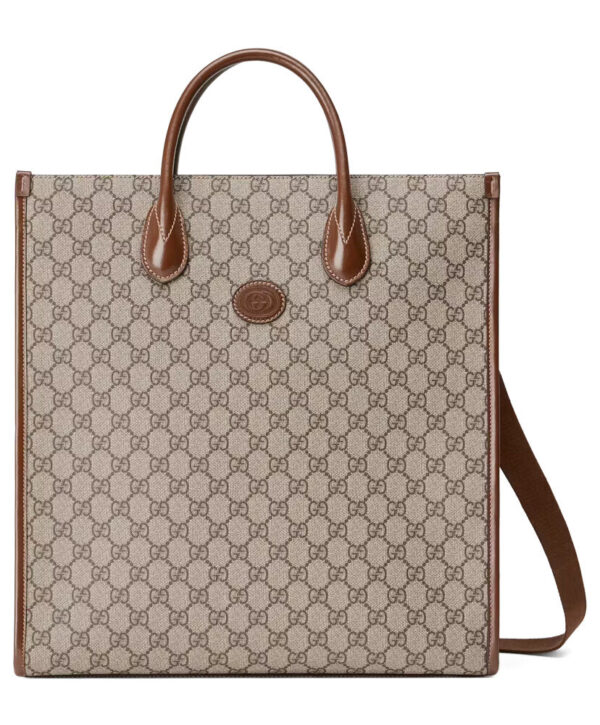 Gucci Medium Tote With Interlocking G 674155 Coffee