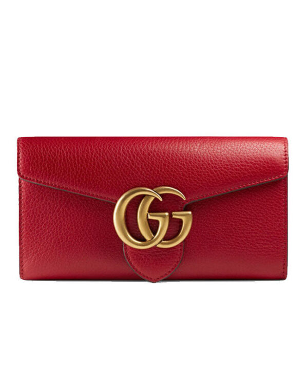 Gucci GG Marmont Continental Wallet 400586 Red