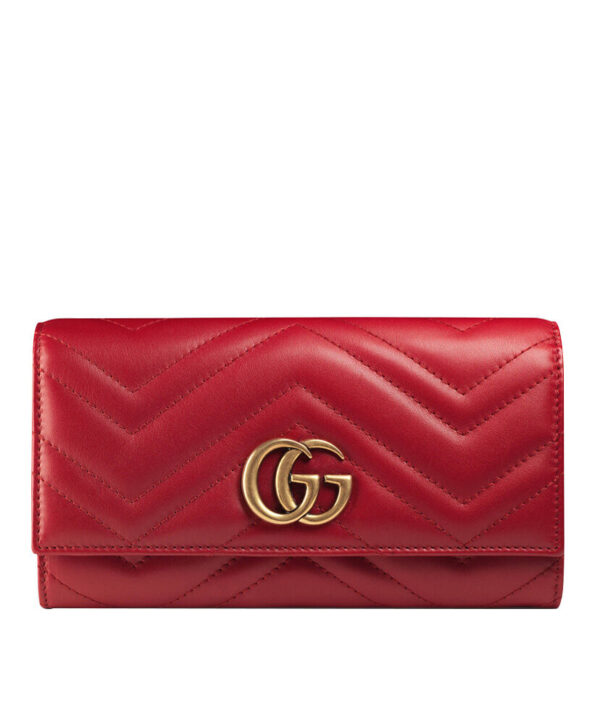 Gucci GG Marmont continental wallet 443436 Red