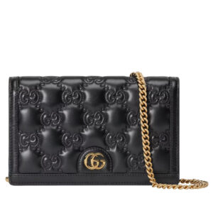 Gucci GG Matelasse Chain Wallet 723787 Black