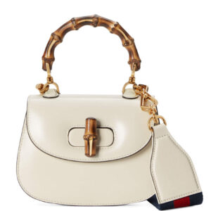 Gucci Mini Top Handle Bag With Bamboo 686864 Cream