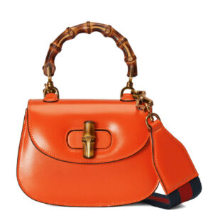 Gucci Mini Top Handle Bag With Bamboo 686864 Orange