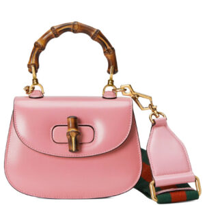 Gucci Mini Top Handle Bag With Bamboo 686864 Pink