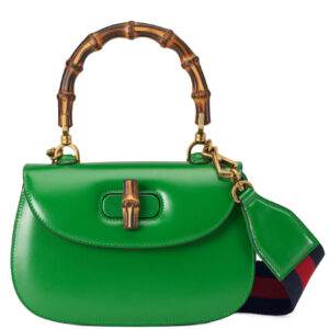 Gucci Small Top Handle Bag With Bamboo 675797 Green