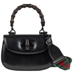 Gucci Small Top Handle Bag With Bamboo 675797 Black