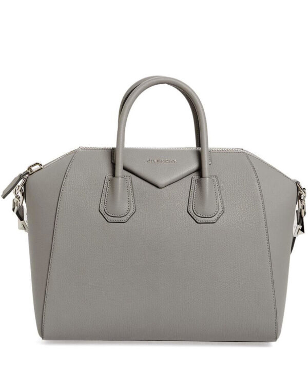 Givenchy Antigona Leather Large Duffel Gray