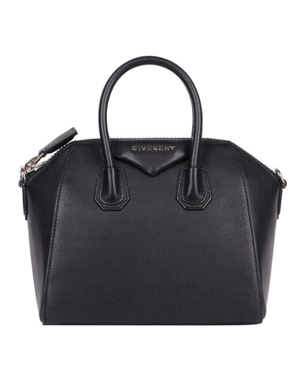 Givenchy Mini Antigona bag in eggplant grained leather BB05114012 Black