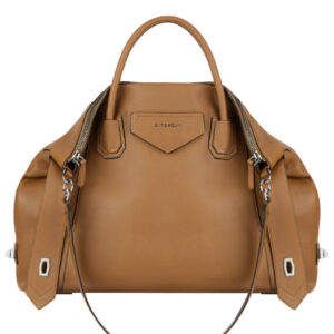 Givenchy Medium Antigona Soft Bag In Smooth Leather Light Coffee